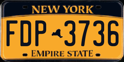 NY license plate FDP3736