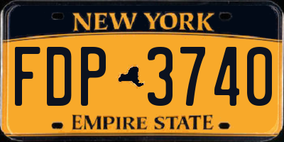 NY license plate FDP3740