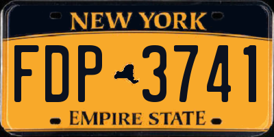 NY license plate FDP3741