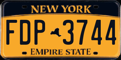 NY license plate FDP3744