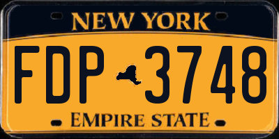 NY license plate FDP3748