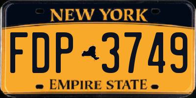 NY license plate FDP3749