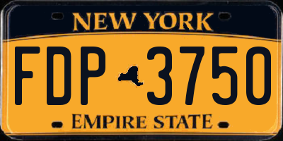 NY license plate FDP3750