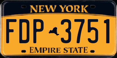 NY license plate FDP3751