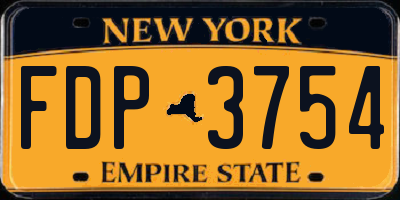 NY license plate FDP3754