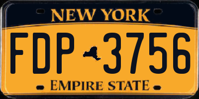 NY license plate FDP3756