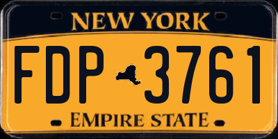 NY license plate FDP3761