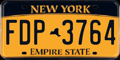 NY license plate FDP3764