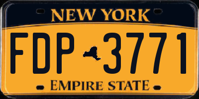 NY license plate FDP3771
