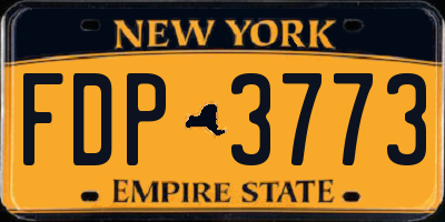 NY license plate FDP3773