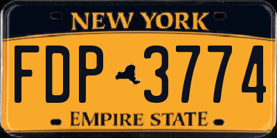 NY license plate FDP3774
