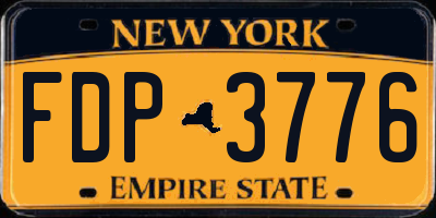 NY license plate FDP3776