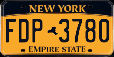 NY license plate FDP3780