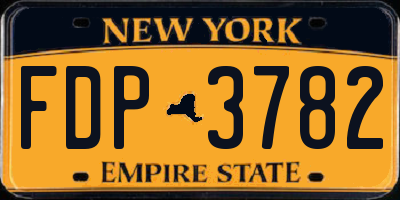 NY license plate FDP3782