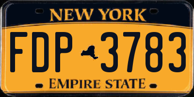 NY license plate FDP3783
