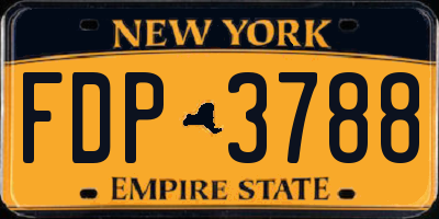 NY license plate FDP3788