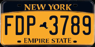 NY license plate FDP3789