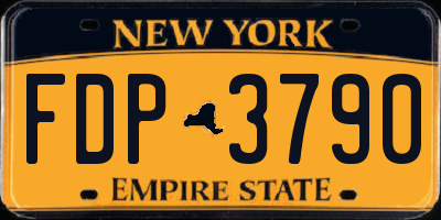 NY license plate FDP3790