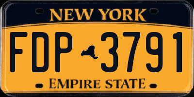 NY license plate FDP3791