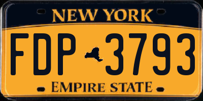 NY license plate FDP3793
