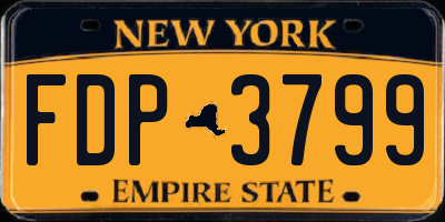 NY license plate FDP3799