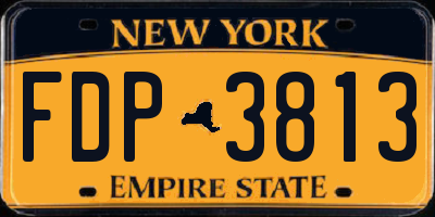 NY license plate FDP3813