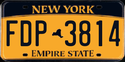 NY license plate FDP3814
