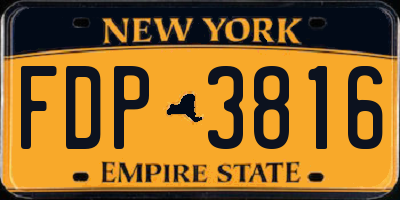 NY license plate FDP3816
