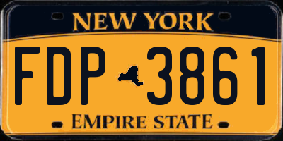 NY license plate FDP3861