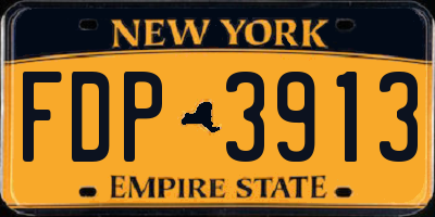 NY license plate FDP3913