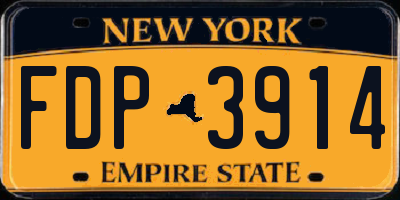 NY license plate FDP3914