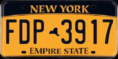 NY license plate FDP3917