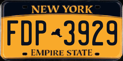 NY license plate FDP3929
