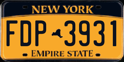 NY license plate FDP3931