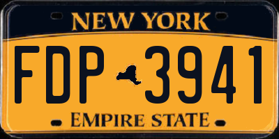 NY license plate FDP3941