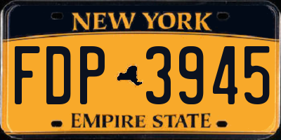 NY license plate FDP3945