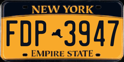 NY license plate FDP3947