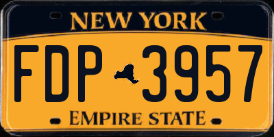 NY license plate FDP3957