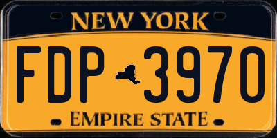 NY license plate FDP3970