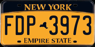 NY license plate FDP3973