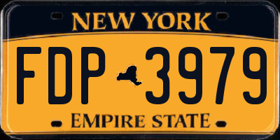 NY license plate FDP3979