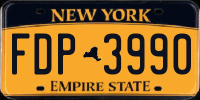 NY license plate FDP3990