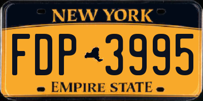 NY license plate FDP3995