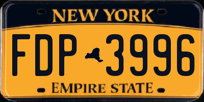 NY license plate FDP3996