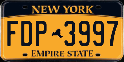 NY license plate FDP3997