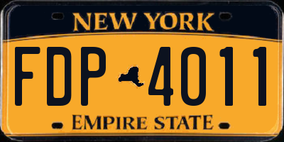 NY license plate FDP4011