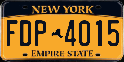 NY license plate FDP4015
