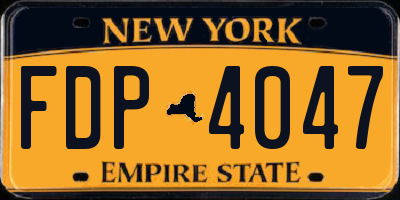 NY license plate FDP4047