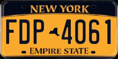 NY license plate FDP4061