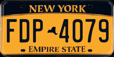 NY license plate FDP4079